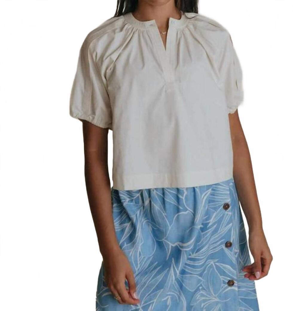 NEW LAROQUE henley top in bone